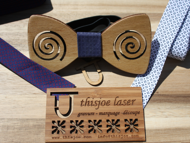 wood bow tie